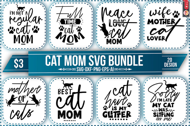 Cat Mom SVG Bundle SVG Nbd161 