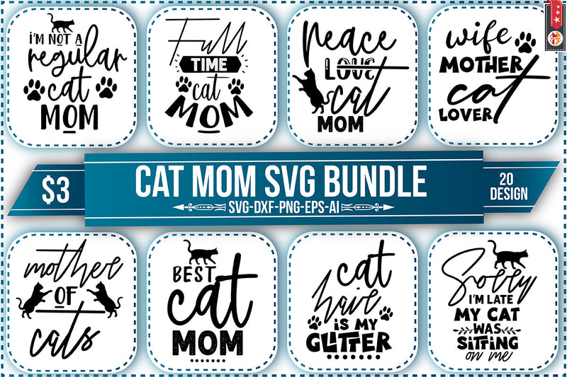 Cat Mom SVG Bundle SVG Nbd161 