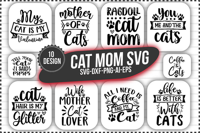 Cat Mom Svg Bundle SVG shah alam 