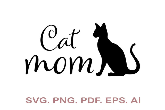 Cat Mom SVG, Cat Mama, Crazy cat lady, Cat lovers, Funny cats, Silhouette, Cricut, Die Cuts Vinyl T-shirt SVG MagicDesignUS 