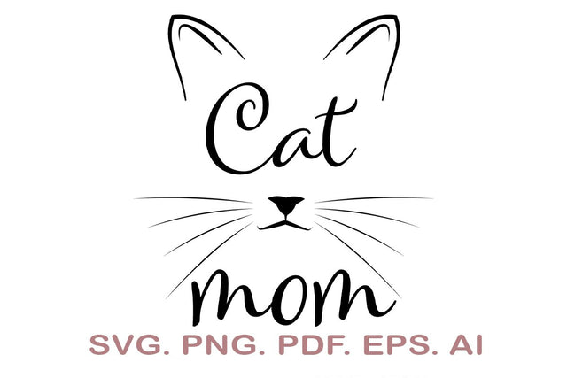 Cat Mom SVG, Cat Mama, Crazy cat lady, Cat lovers, Funny cats, Silhouette, Cricut, Die Cuts Vinyl T-shirt SVG MagicDesignUS 