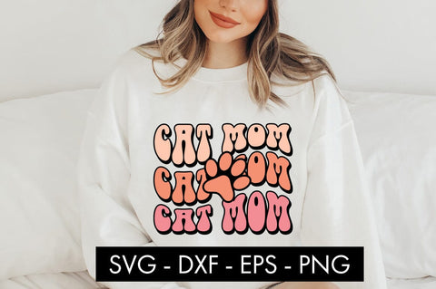 Cat Mom SVG Cut File PNG SVG Freeling Design House 