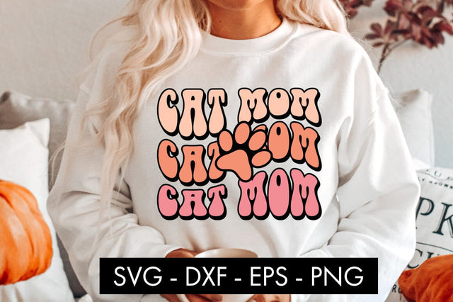 Cat Mom SVG Cut File PNG SVG Freeling Design House 