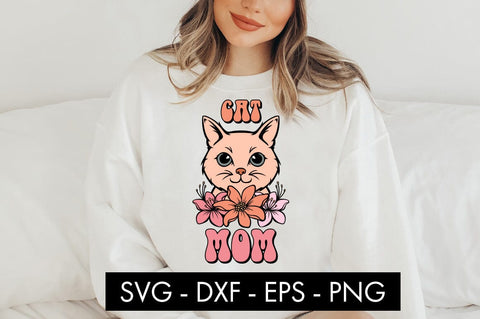 Cat Mom SVG Cut File PNG SVG Freeling Design House 