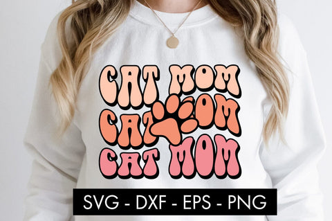 Cat Mom SVG Cut File PNG SVG Freeling Design House 