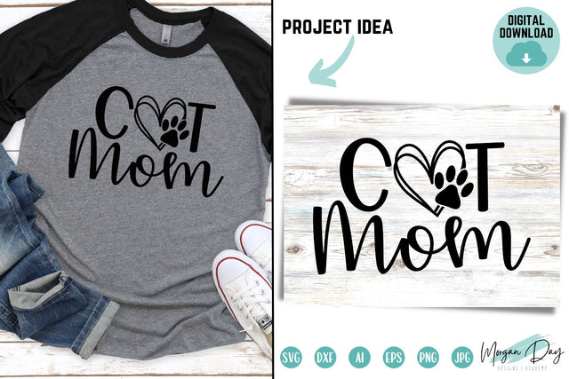 Cat Mom SVG Cut File SVG Morgan Day Designs 