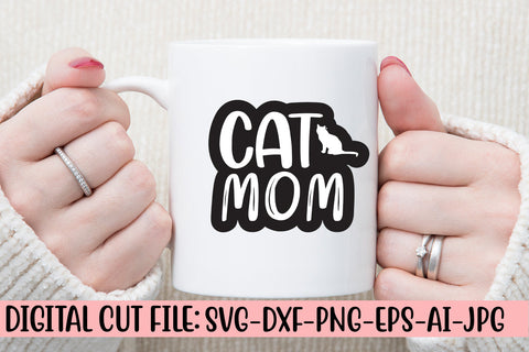 Cat Mom SVG Cut File SVG Syaman 