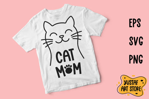 Cat mom SVG design and sublimation PNG file SVG Yustaf Art Store 