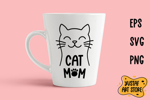 Cat mom SVG design and sublimation PNG file SVG Yustaf Art Store 