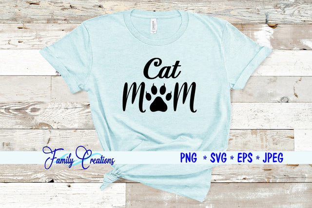 Cat Mom SVG Family Creations 