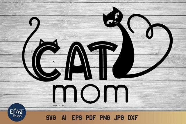 Cat Mom SVG, Mothers Day SVG, Kitty SVG Cute Animal. SVG Elinorka 