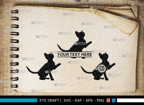 Cat Monogram, Cat Silhouette, Cat SVG, Feline Svg, Pussy Cat Svg, Mouser Cat Svg, SB00235 SVG ETC Craft 