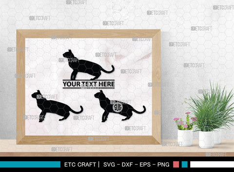 Cat Monogram, Cat Silhouette, Cat SVG, Feline Svg, Pussy Cat Svg, Mouser Cat Svg, SB00235 SVG ETC Craft 
