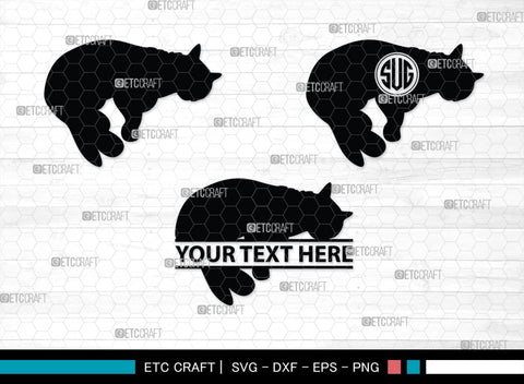 Cat Monogram, Cat Silhouette, Cat SVG, Feline Svg, Pussy Cat Svg, Mouser Cat Svg, SB00235 SVG ETC Craft 