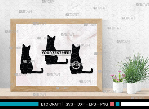 Cat Monogram, Cat Silhouette, Cat SVG, Feline Svg, Pussy Cat Svg, Mouser Cat Svg, SB00235 SVG ETC Craft 