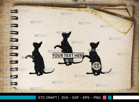 Cat Monogram, Cat Silhouette, Cat SVG, Feline Svg, Pussy Cat Svg, Mouser Cat Svg, SB00235 SVG ETC Craft 