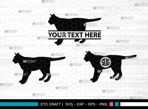 Cat Monogram, Cat Silhouette, Cat SVG, Feline Svg, Pussy Cat Svg, Mouser Cat Svg, SB00235 SVG ETC Craft 