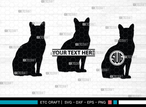 Cat Monogram, Cat Silhouette, Cat SVG, Feline Svg, Pussy Cat Svg, Mouser Cat Svg, SB00235 SVG ETC Craft 