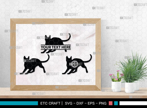 Cat Monogram, Cat Silhouette, Cat SVG, Feline Svg, Pussy Cat Svg, Mouser Cat Svg, SB00235 SVG ETC Craft 