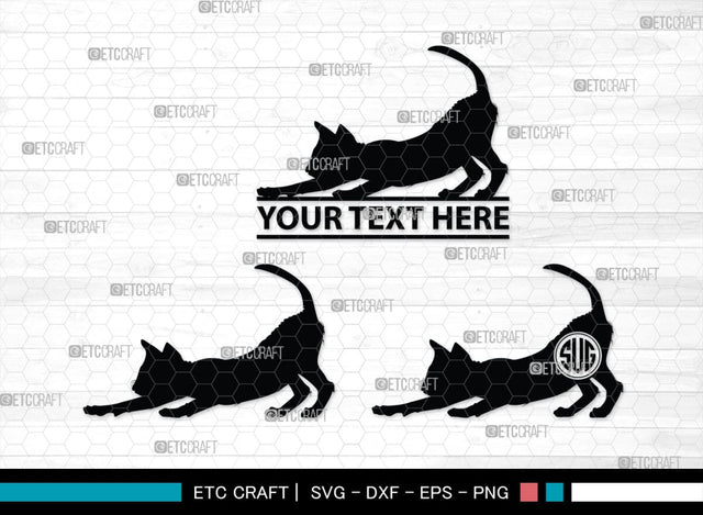Cat Monogram, Cat Silhouette, Cat SVG, Feline Svg, Pussy Cat Svg, Mouser Cat Svg, SB00235 SVG ETC Craft 