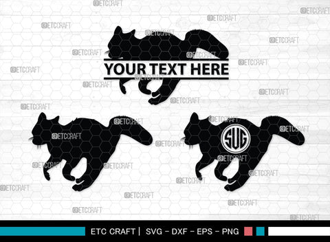 Cat Monogram, Cat Silhouette, Cat SVG, Feline Svg, Pussy Cat Svg, Mouser Cat Svg, SB00235 SVG ETC Craft 