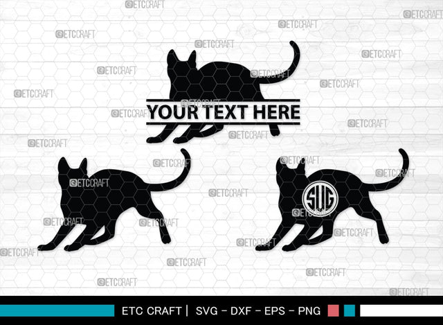 Cat Monogram, Cat Silhouette, Cat SVG, Feline Svg, Pussy Cat Svg, Mouser Cat Svg, SB00235 SVG ETC Craft 
