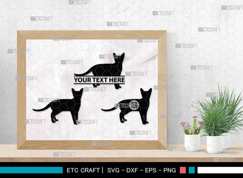Cat Monogram, Cat Silhouette, Cat SVG, Feline Svg, Pussy Cat Svg, Mouser Cat Svg, SB00235 SVG ETC Craft 