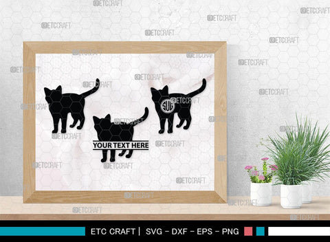 Cat Monogram, Cat Silhouette, Cat SVG, Feline Svg, Pussy Cat Svg, Mouser Cat Svg, SB00235 SVG ETC Craft 