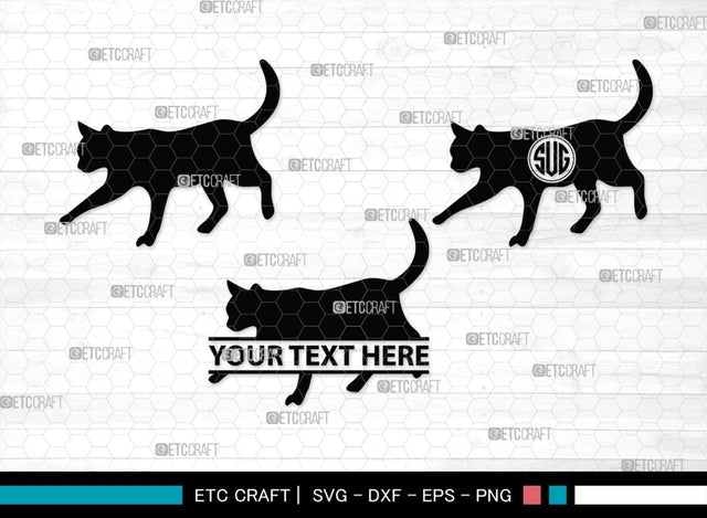 Cat Monogram, Cat Silhouette, Cat SVG, Feline Svg, Pussy Cat Svg, Mouser Cat Svg, SB00235 SVG ETC Craft 