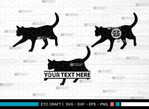 Cat Monogram, Cat Silhouette, Cat SVG, Feline Svg, Pussy Cat Svg, Mouser Cat Svg, SB00235 SVG ETC Craft 
