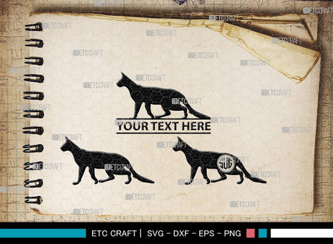 Cat Monogram, Cat Silhouette, Cat SVG, Feline Svg, Pussy Cat Svg, Mouser Cat Svg, SB00235 SVG ETC Craft 