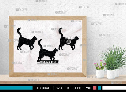 Cat Monogram, Cat Silhouette, Cat SVG, Feline Svg, Pussy Cat Svg, Mouser Cat Svg, SB00235 SVG ETC Craft 