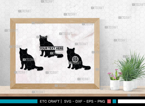 Cat Monogram, Cat Silhouette, Cat SVG, Feline Svg, Pussy Cat Svg, Mouser Cat Svg, SB00235 SVG ETC Craft 