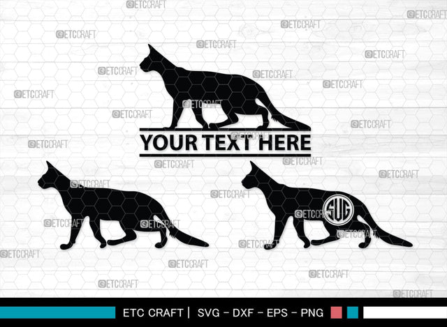 Cat Monogram, Cat Silhouette, Cat SVG, Feline Svg, Pussy Cat Svg, Mouser Cat Svg, SB00235 SVG ETC Craft 