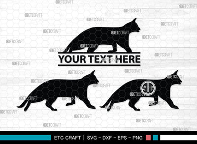 Cat Monogram, Cat Silhouette, Cat SVG, Feline Svg, Pussy Cat Svg, Mouser Cat Svg, SB00235 SVG ETC Craft 