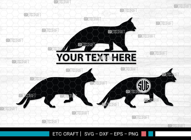 Cat Monogram, Cat Silhouette, Cat SVG, Feline Svg, Pussy Cat Svg, Mouser Cat Svg, SB00235 SVG ETC Craft 