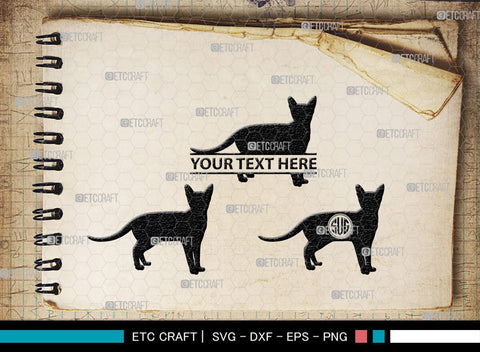 Cat Monogram, Cat Silhouette, Cat SVG, Feline Svg, Pussy Cat Svg, Mouser Cat Svg, SB00235 SVG ETC Craft 