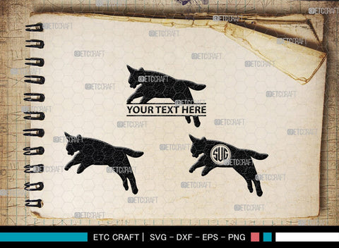 Cat Monogram, Cat Silhouette, Cat SVG, Feline Svg, Pussy Cat Svg, Mouser Cat Svg, SB00235 SVG ETC Craft 