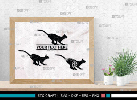 Cat Monogram, Cat Silhouette, Cat SVG, Feline Svg, Pussy Cat Svg, Mouser Cat Svg, SB00235 SVG ETC Craft 