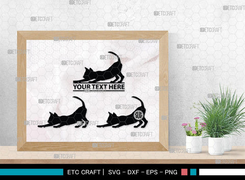 Cat Monogram, Cat Silhouette, Cat SVG, Feline Svg, Pussy Cat Svg, Mouser Cat Svg, SB00235 SVG ETC Craft 