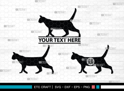 Cat Monogram, Cat Silhouette, Cat SVG, Feline Svg, Pussy Cat Svg, Mouser Cat Svg, SB00235 SVG ETC Craft 