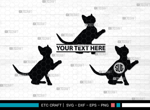 Cat Monogram, Cat Silhouette, Cat SVG, Feline Svg, Pussy Cat Svg, Mouser Cat Svg, SB00235 SVG ETC Craft 