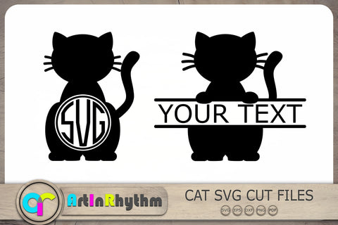 Cat Monograms Svg, Cats Svg, Cat Split Monograms Svg SVG Artinrhythm shop 