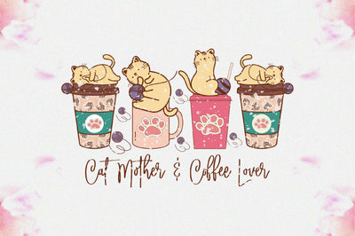 Cat Mother & Coffee Lover Sublimation Sublimation Jagonath Roy 