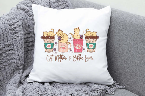 Cat Mother & Coffee Lover Sublimation Sublimation Jagonath Roy 