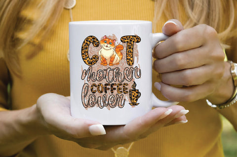 Cat Mother Coffee Lover Sublimation SVGArt 