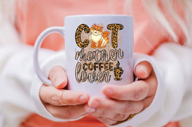 Cat Mother Coffee Lover Sublimation SVGArt 
