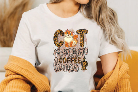 Cat Mother Coffee Lover Sublimation SVGArt 