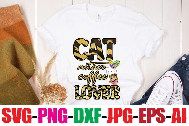 Cat mother coffee lover SVG MStudio 