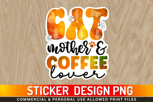 Cat mother & coffee Sublimation PNG Sublimation Regulrcrative 